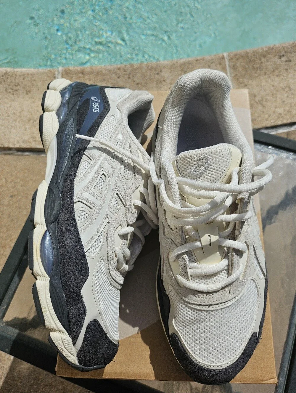 ASICS Gel-NYC Mens/Size 9 White/Smoke Grey